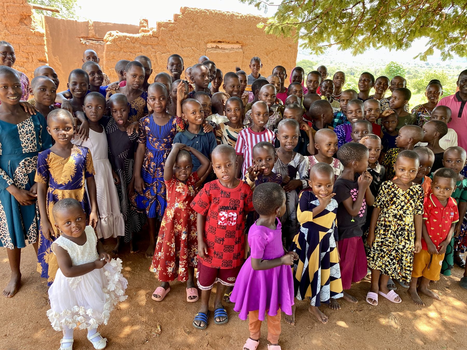 Children with traditional handmade instruments, Wagogo Music School